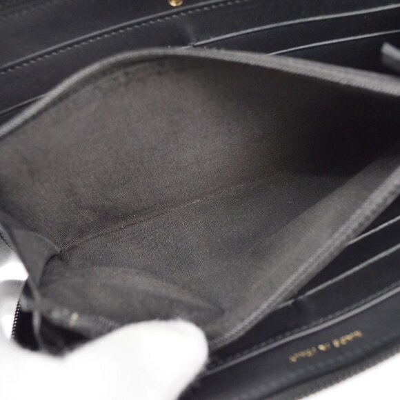 Chanel Black Calfskin Zip Around Long Wallet - Picture 7 of 9